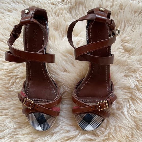 Authentic Burberry Wedged Heels - Picture 4 of 6